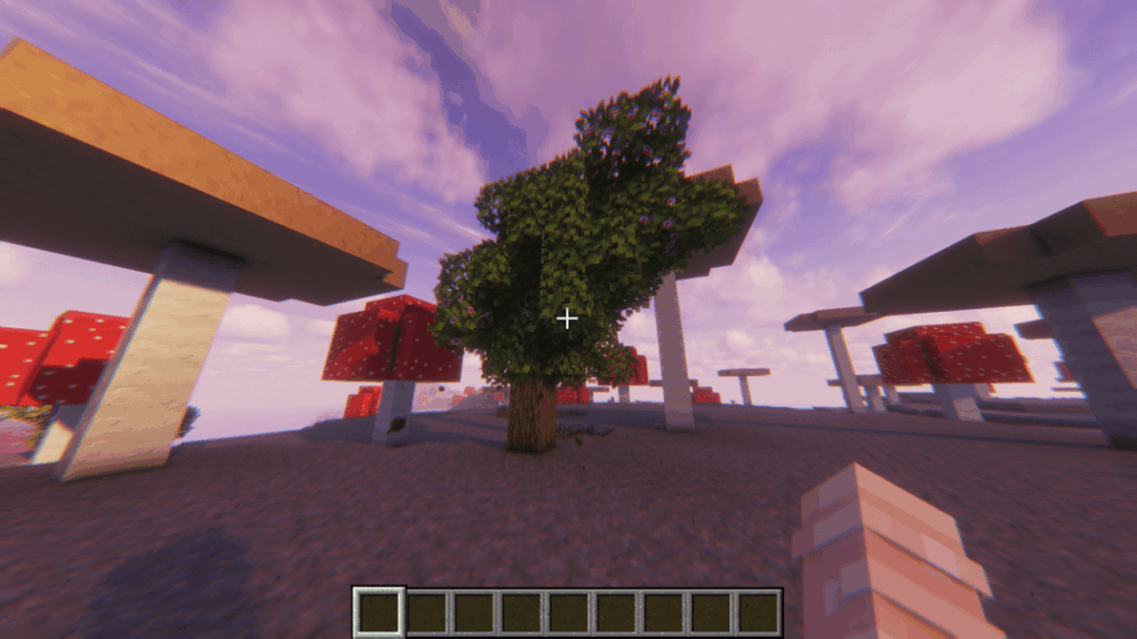 緑豊かな巨大な洞窟とツツジの木があるキノコ畑 (26.1)