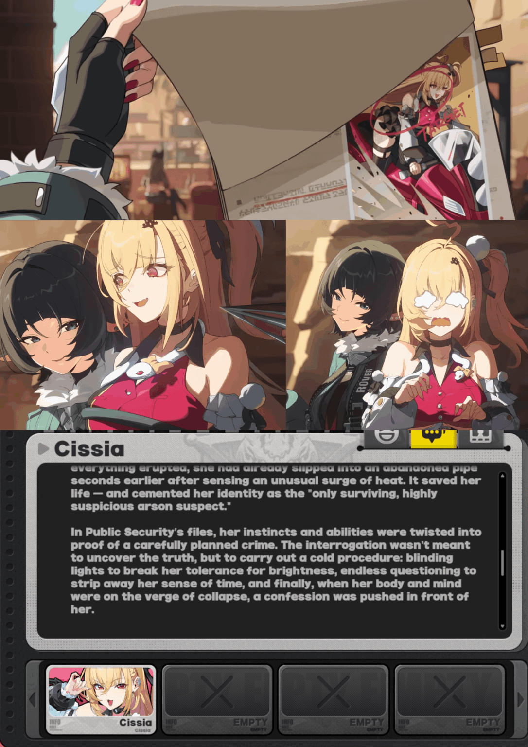 ジェーンがシシアを逮捕するように頼まれた後、公安は彼女が犯していない犯罪の責任を受け入れるよう拷問したようだ。