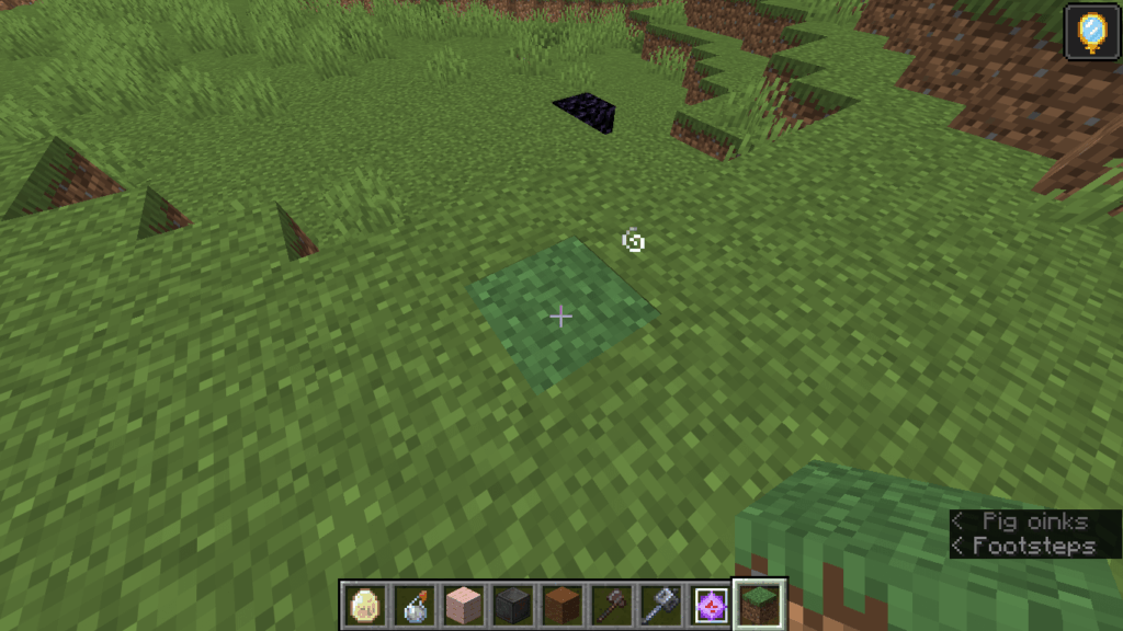 硫黄キューブの草のテクスチャが、その属するバイオームと一致しません