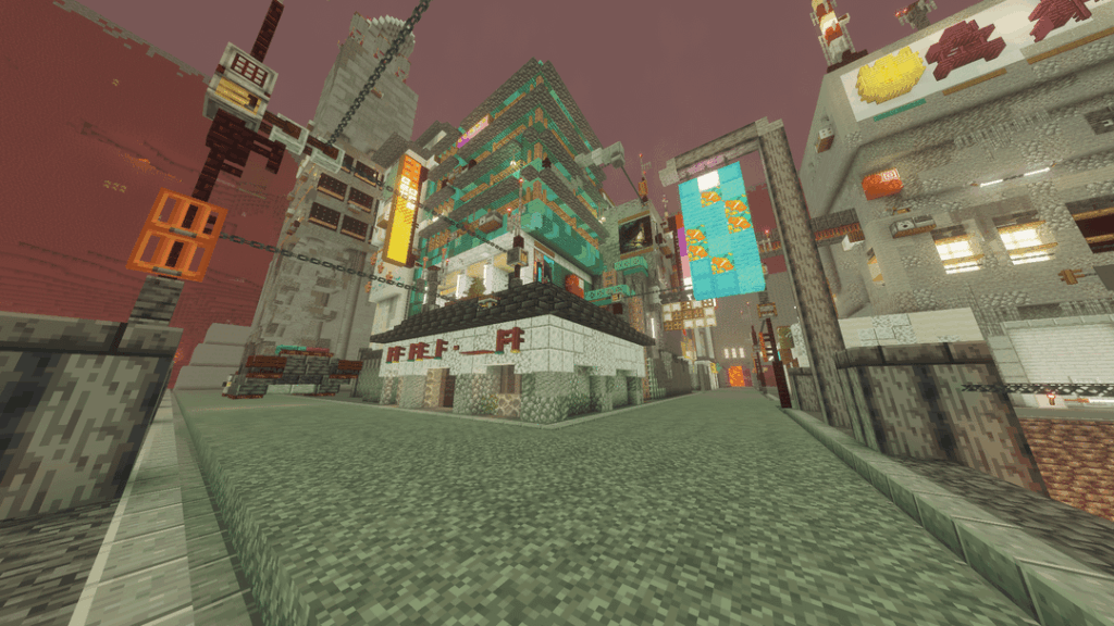 ネザーサイバーパンクシティを開発中