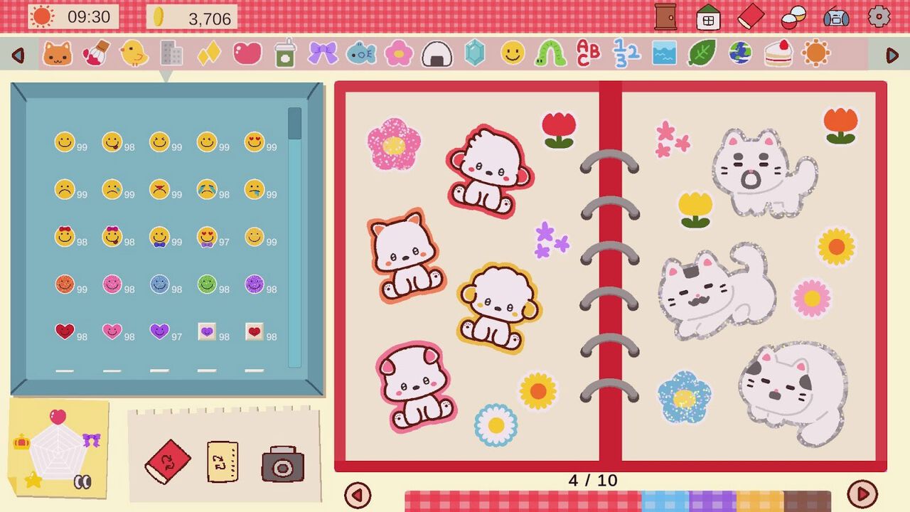 『Sticker DECO ~わたしのシール手帳~』自分好みに作る“シール手帳”シミュ発表。ゲーム内キャラとのシール交換も楽しめる