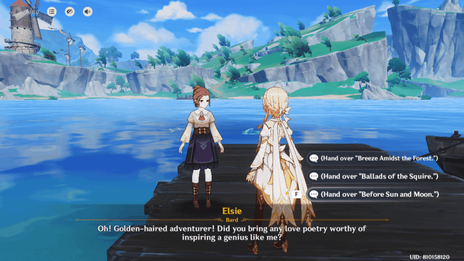 このNPCに日と月の前に本を渡してみてください