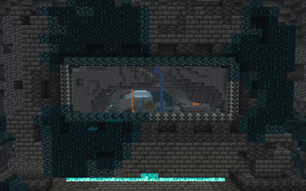 これら 2 つの古代都市は、完全に鏡像化されて隣り合って生成されました。