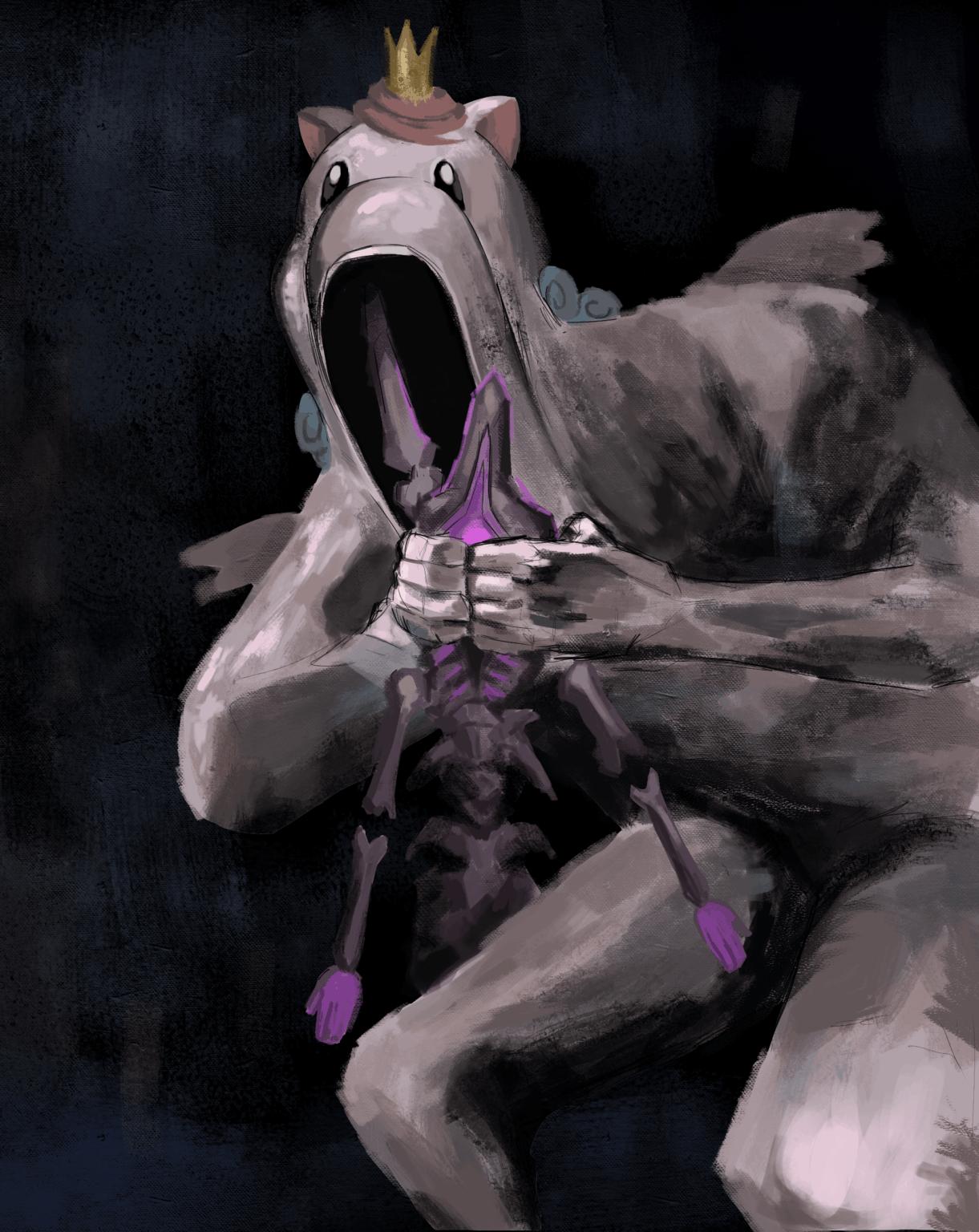 アイアントゥームを貪るリトル・イカ