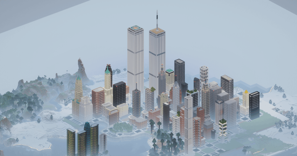 MODを導入して3年が経ったMinecraftの街。