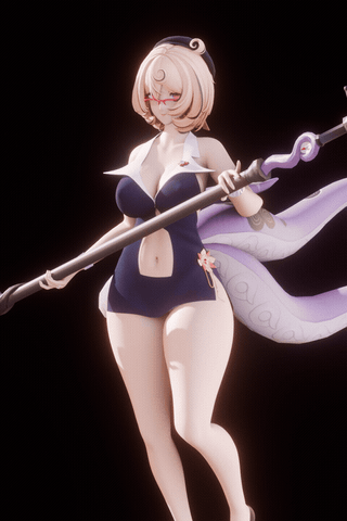 イベントアート衣装を着たイダリ (OC)