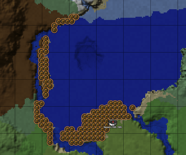 スポーン時にいくつかの埋もれた宝物を含むシードを見つけました