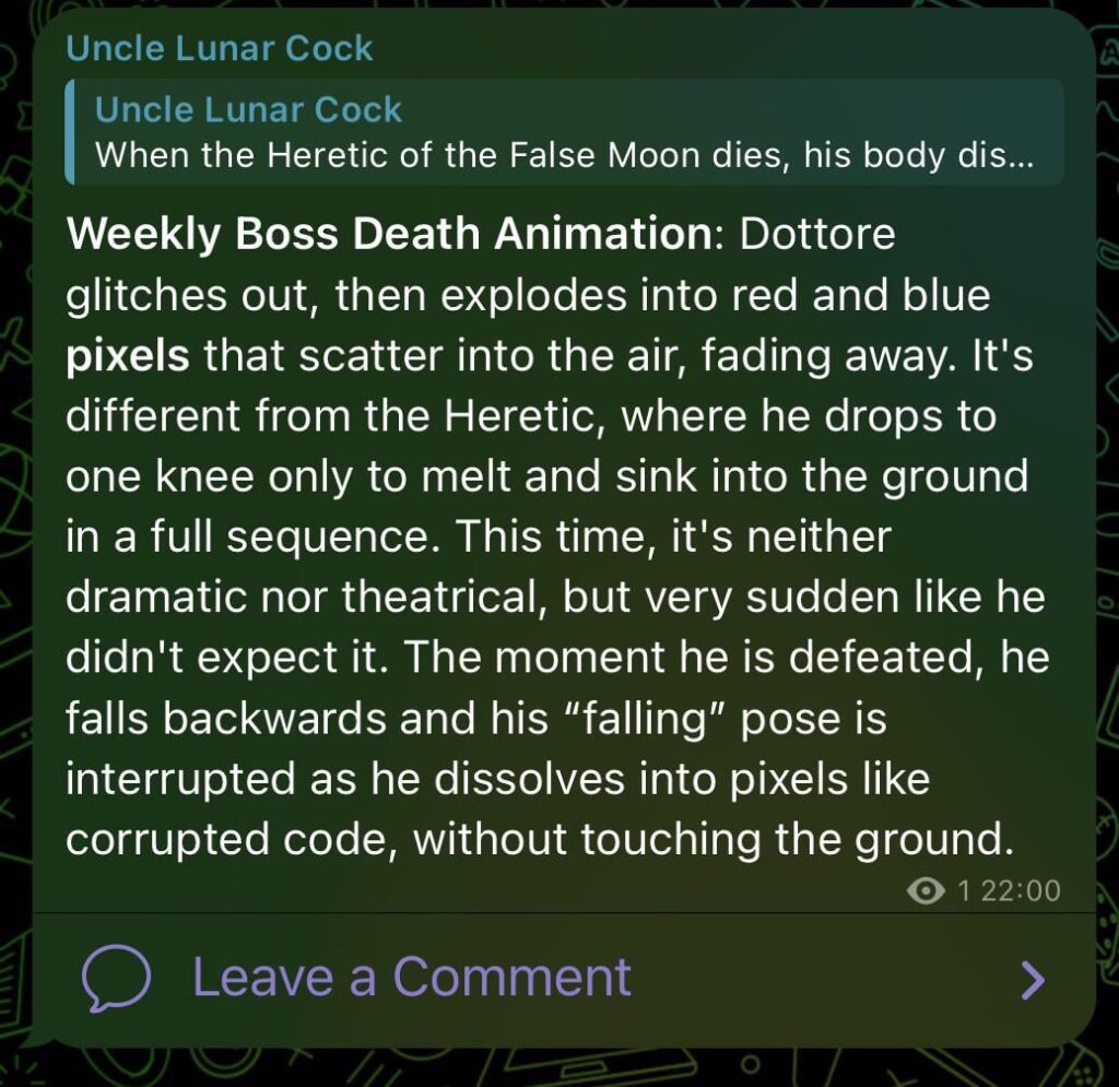 LC経由のウィークリーボスアニメーションについて