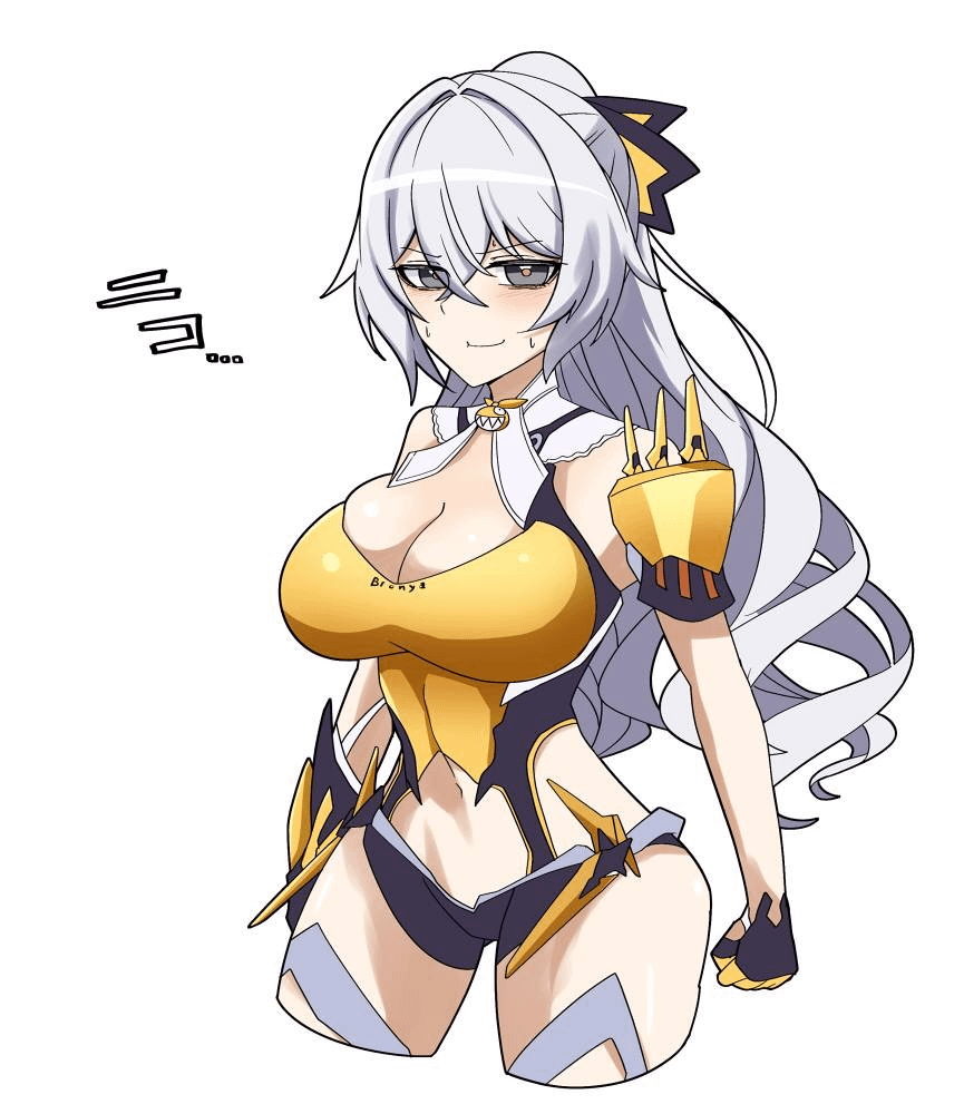 ゲーム開始時に最初のバトルスーツを着たブローニャ [@golden_nabe]