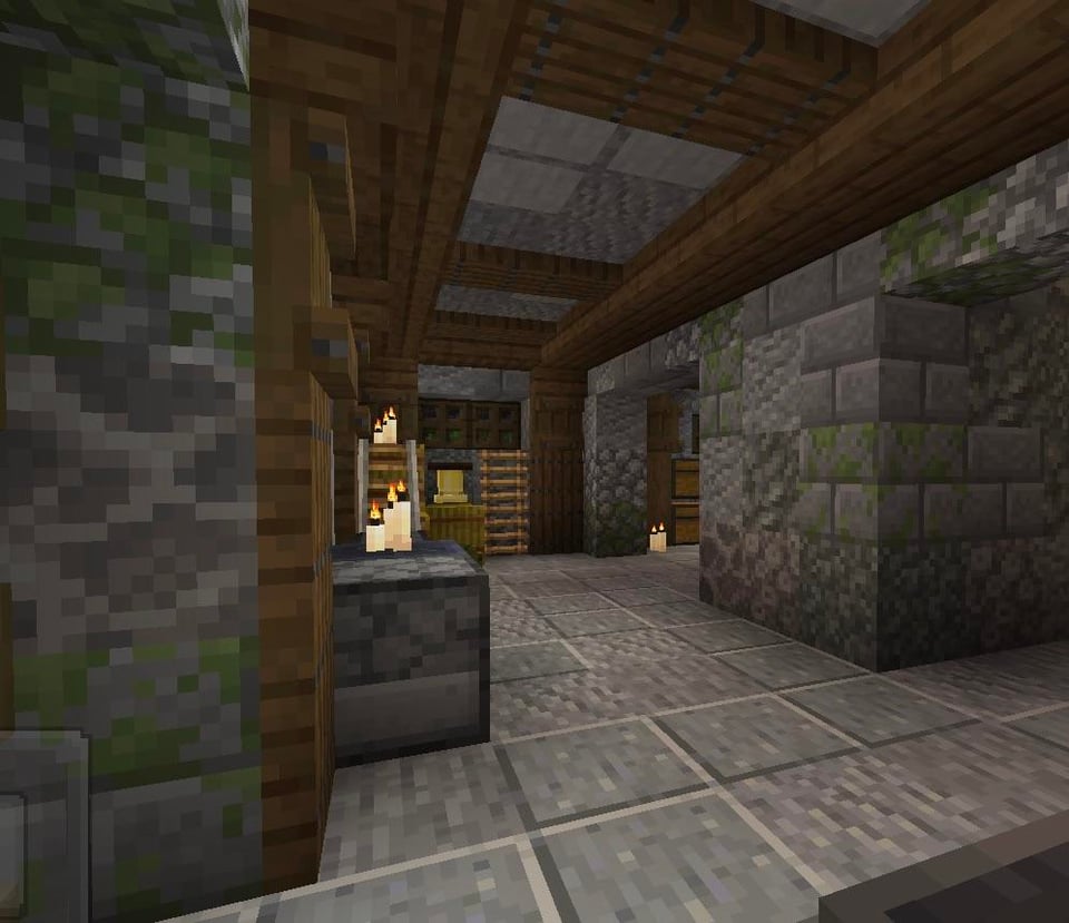 シンプルな地下室のインテリアデザイン