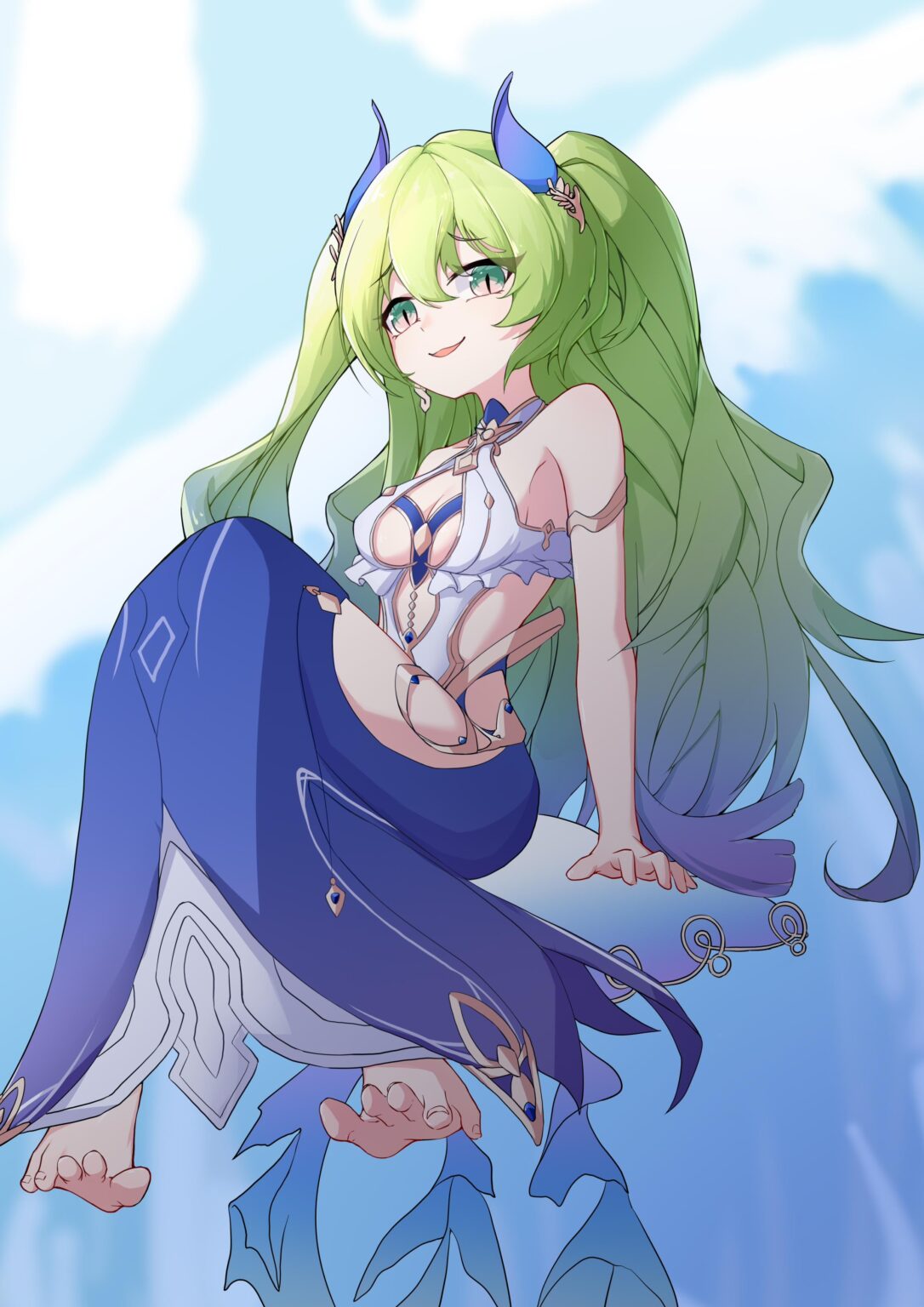 このゲームの最高の妻が新しいバトルスーツを手に入れるまでの画像、665日目：クラゲの上の蛇