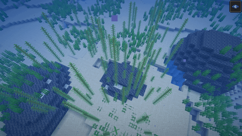 4 つのアメジスト ジオード、難破船、海洋記念碑を備えたこのクールなシードを見つけました。シードは「2324316562241599025」、コードは「6938 37 2289」です。これは Java マインクラフト用です。