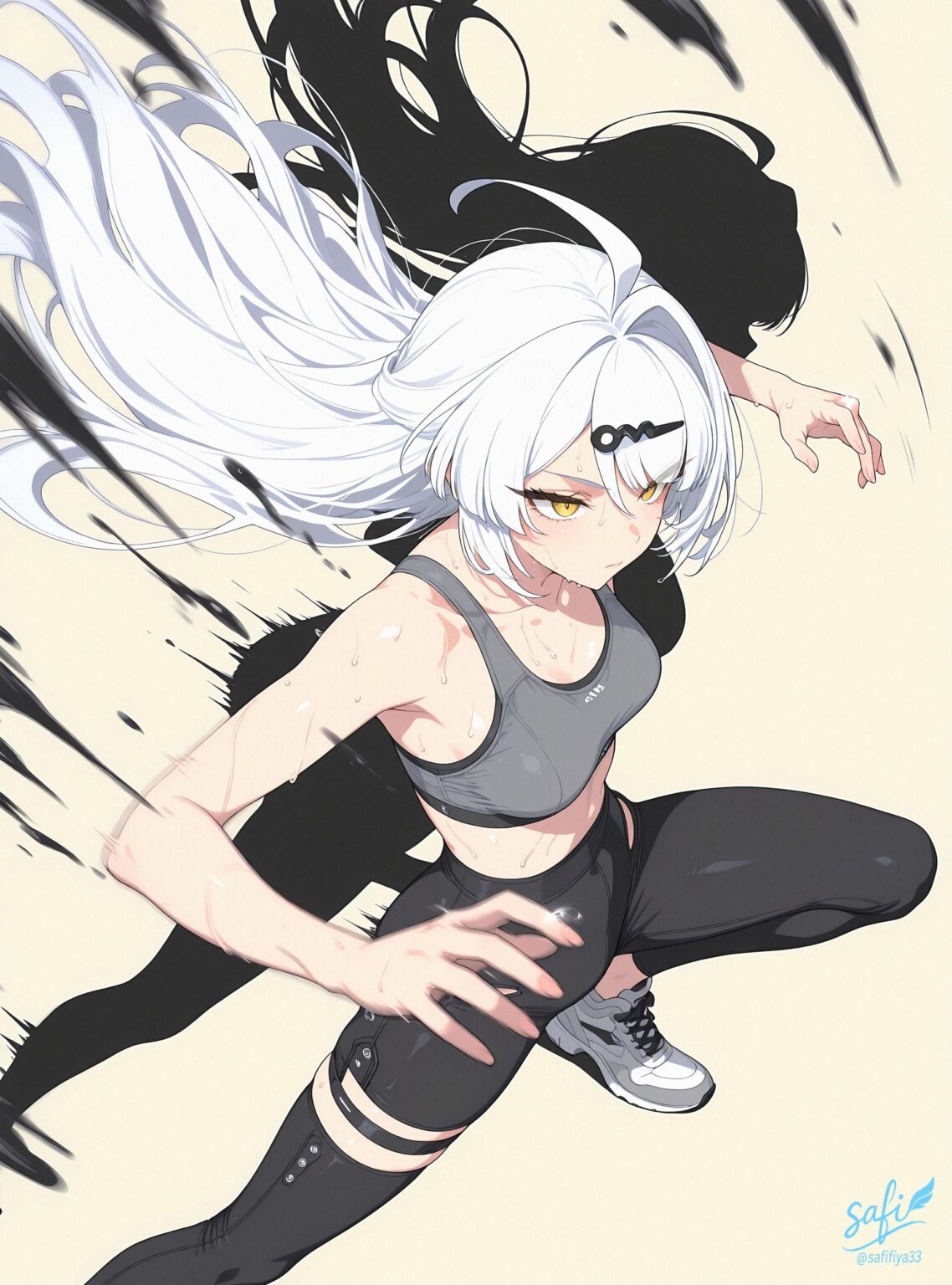 Yixuan のエクササイズ衣装 (クレジット: @safifiya33)