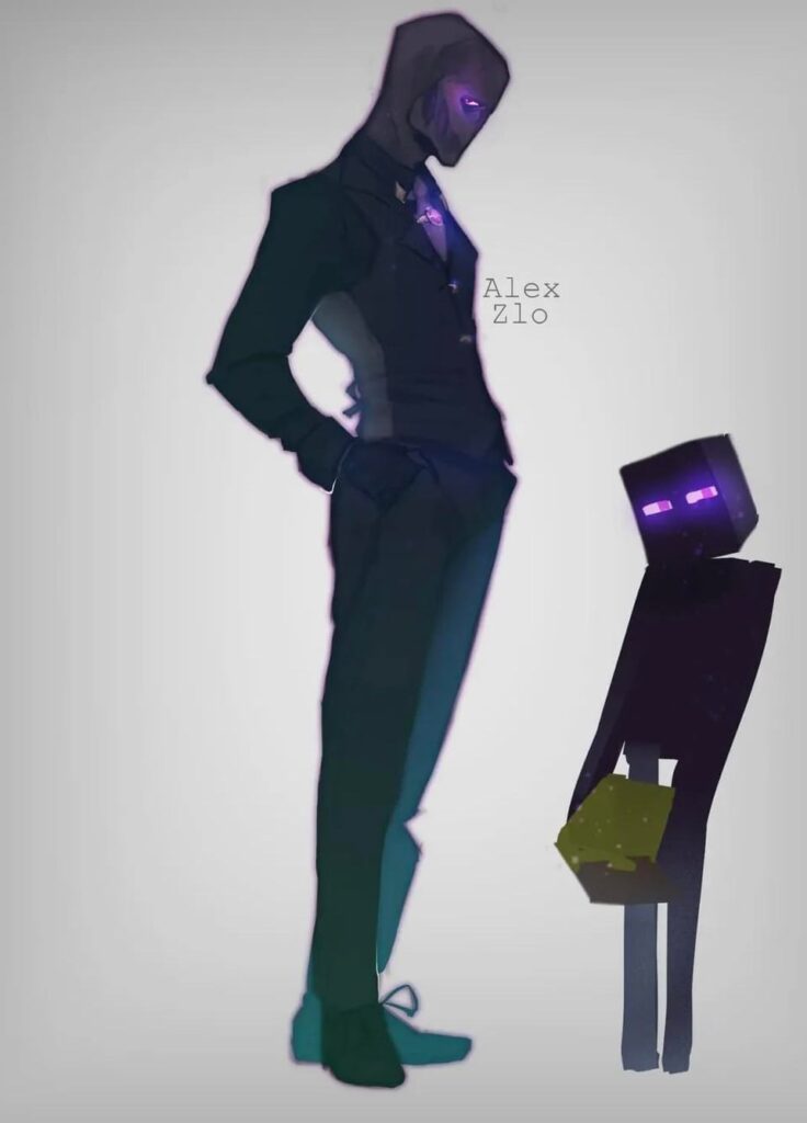 エンダーマンですが、見た目はよりリアルです。 (@_alex.zlo__ より)