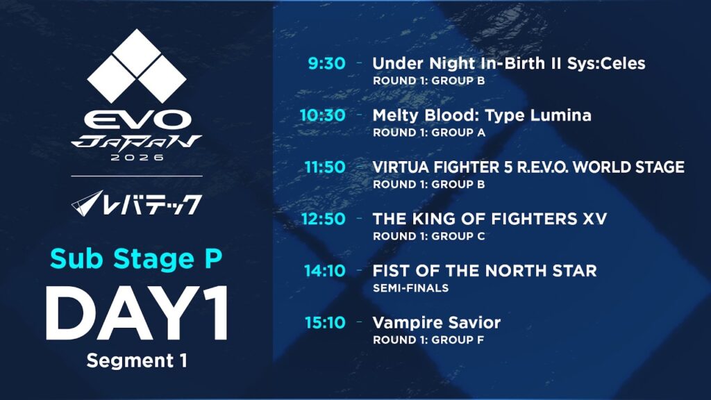 Day 1 Sub Stage P Segment 1 | EVO Japan 2026 presented by Levtech