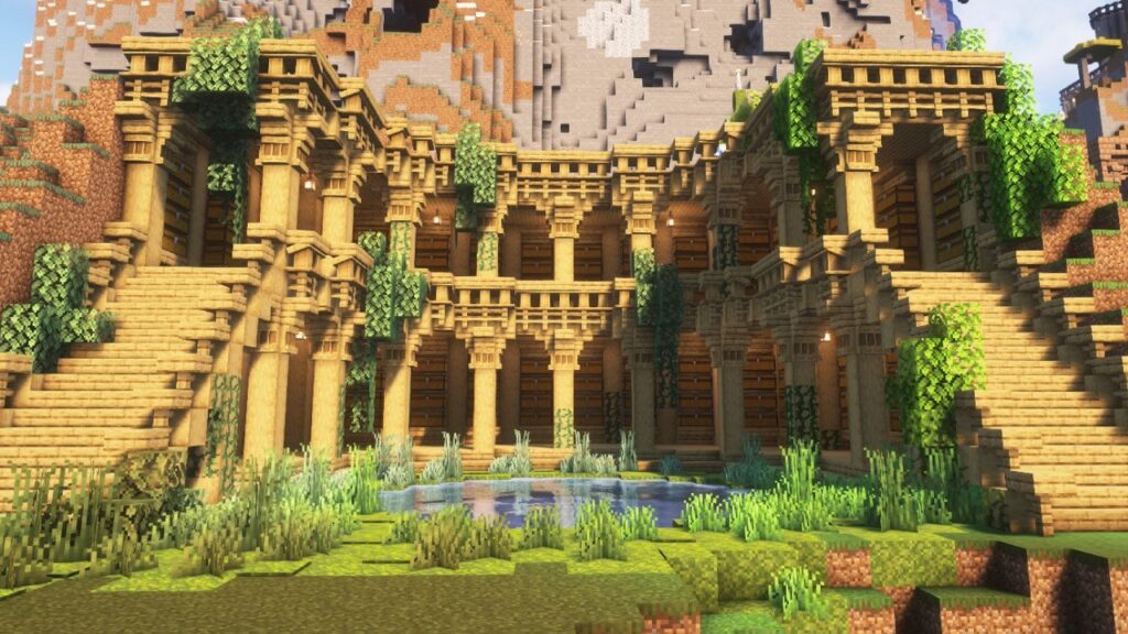 【Minecraft】サバイバルでも簡単！おしゃれな倉庫の作り方【マインクラフト】【マイクラ建築】【作り方】【徹底 解説】How to build a stylish warehouse