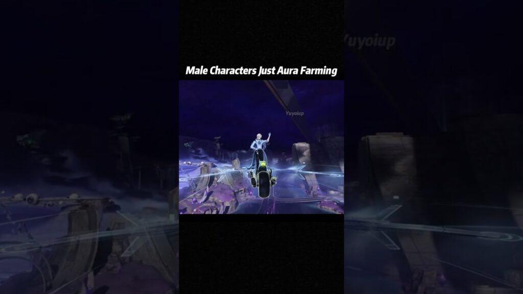 Male Character Aura Farming On Bike. #wuwa #鸣潮  #wutheringwavesedit