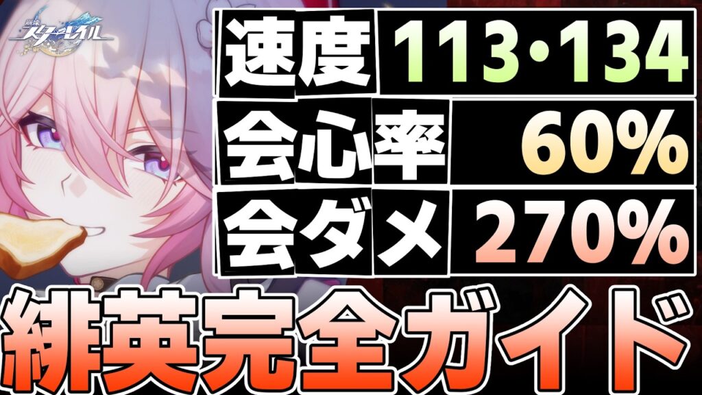 【崩壊スターレイル】必殺技愉悦アタッカー！緋英の性能を徹底解説