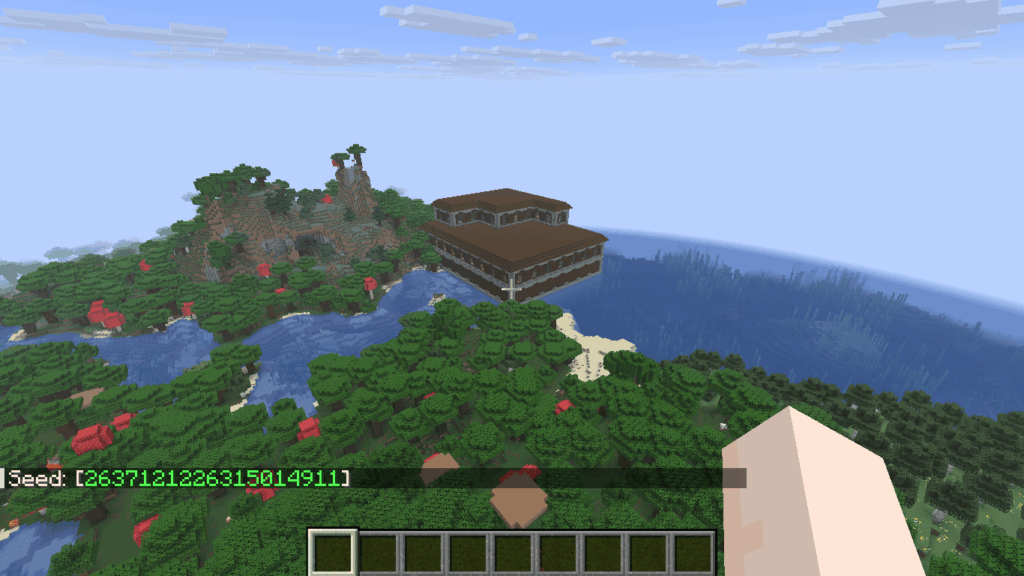 Minecraft シード — スポーンのすぐ近くの森の邸宅 (Java 26.1.2)