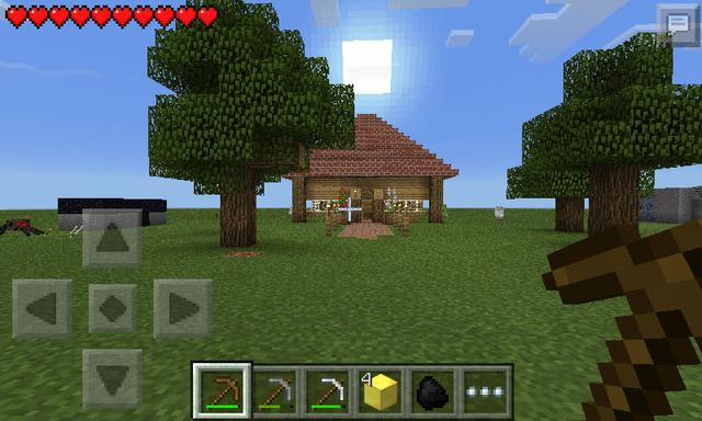 MP3 プレーヤーの古い Pocket Edition で作った小さな家
