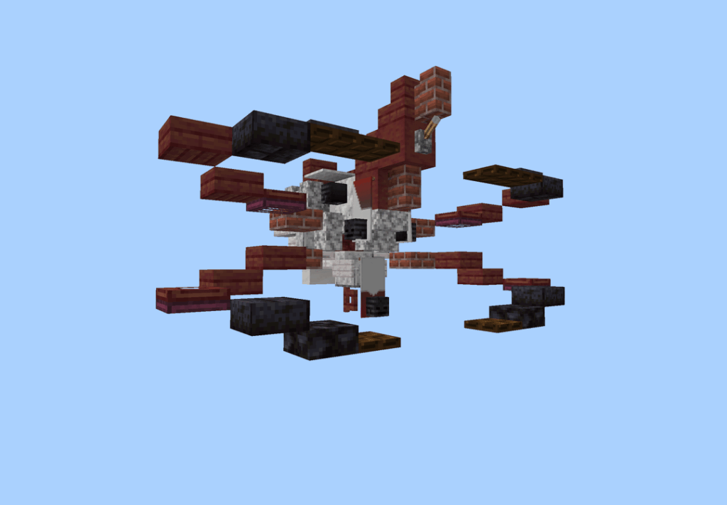 Minecraft の 1:1 スケールのリーパー リヴァイアサンの頭