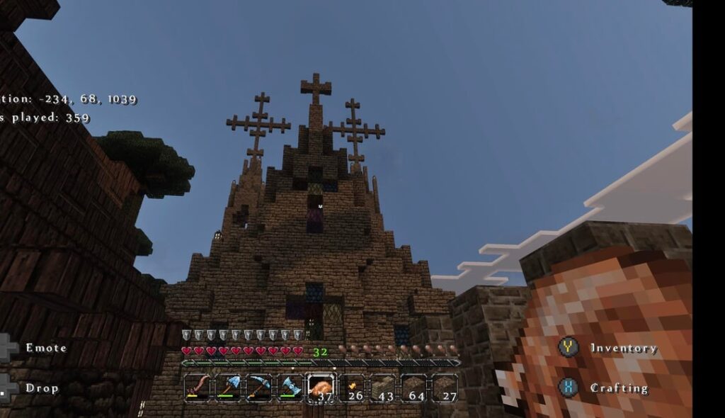 Minecraft サバイバルで自分の大聖堂を建てる 2 回目の試み