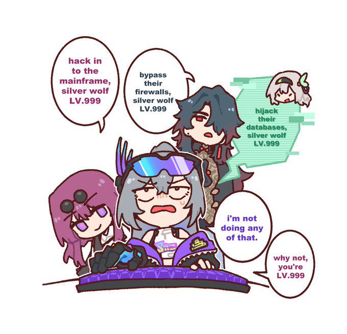 シルバーウルフのハッキング (@dorkdragoon より)