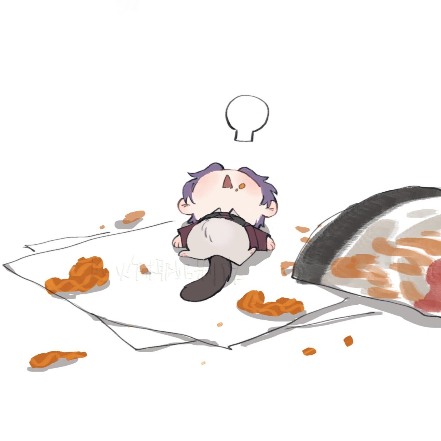 キティフィッシュはオクトクランチーのスナックをお腹いっぱい食べました。残りはやりすぎて終わりませんでした🐱