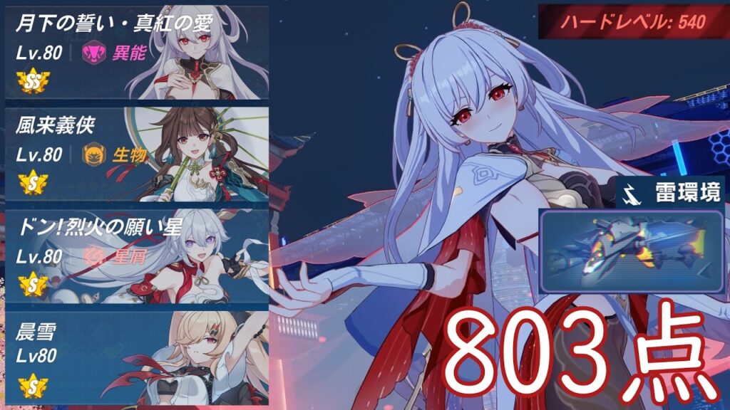 【崩壊3rd】超弦空間 紅蓮HL540 雷環境 RPC-6626 3803 解説付き 【崩壊3rd】超弦空間 紅蓮HL540 雷環境 RPC-6626 3803 解説付き