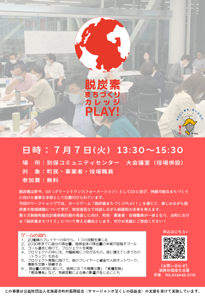 ロールプレイ型カードゲーム「脱炭素まちづくりPLAY！」