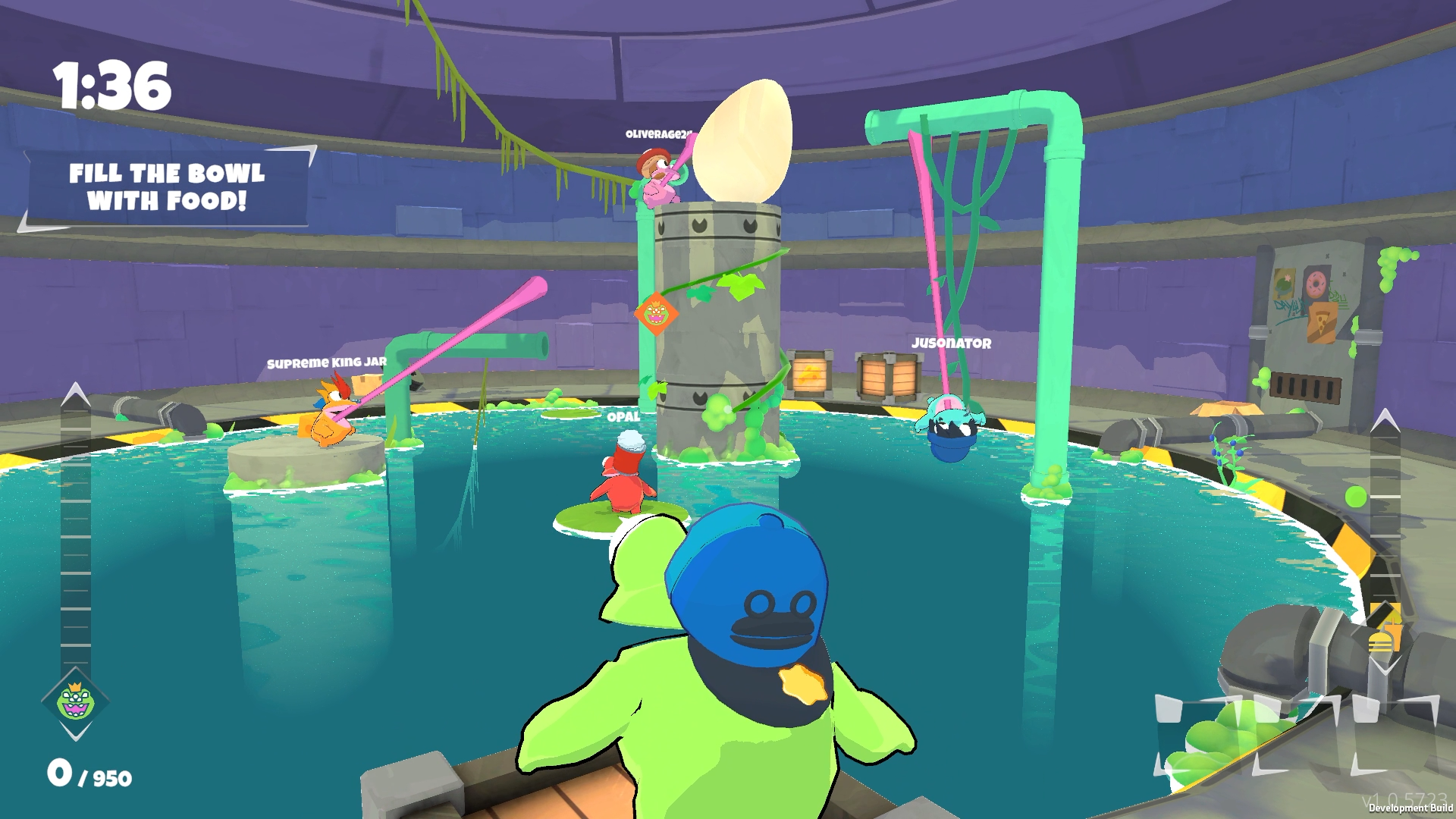 『Frog Sqwad』配信開始。最大8匹のカエルたちが下水道でごはんを集めまくる協力アクションゲーム_005