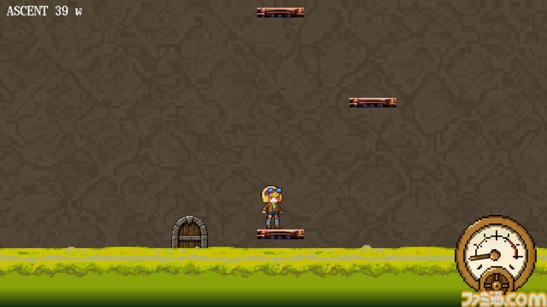 『Above the Sun』Steamで7月8日より配信開始。ランダム生成される足場を使ってせり上がる酸から逃げつづけるギャルクライミングゲーム。クリア後の自撮り写真風イラストはSNSにシェア可能