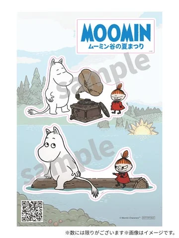 ムーミントロールとリトルミイが描かれたオリジナルキラキラステッカー