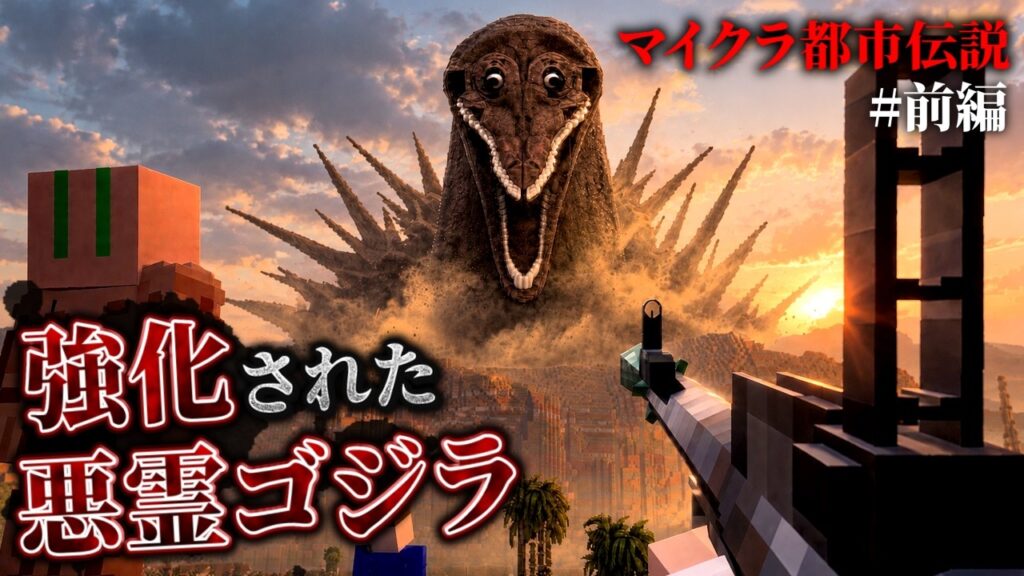 【マイクラ都市伝説】進化して更に巨大になった”血塗れのゴジラ”が怖すぎてヤバい…!#前編【ゆっくり実況マルチ】【Minecraft】【マインクラフト】【ホラー】【銃mod】【軍事力】ゴジラ 【マイクラ都市伝説】進化して更に巨大になった"血塗れのゴジラ"が怖すぎてヤバい…!#前編【ゆっくり実況マルチ】【Minecraft】【マインクラフト】【ホラー】【銃mod】【軍事力】ゴジラ