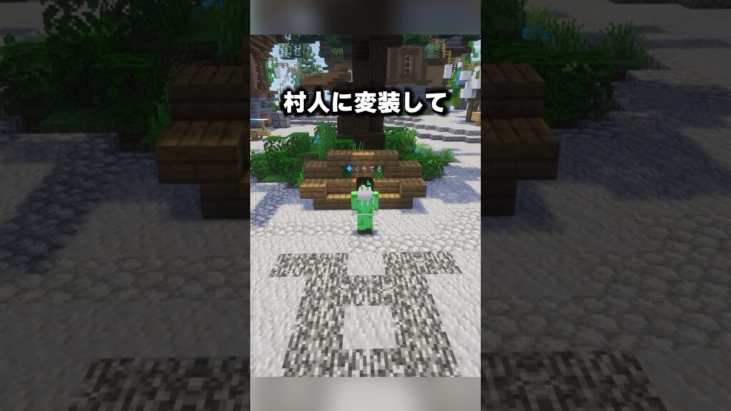 マイクラサーバーで村人に変装して隠れた結果#shorts #マインクラフト #マイクラ